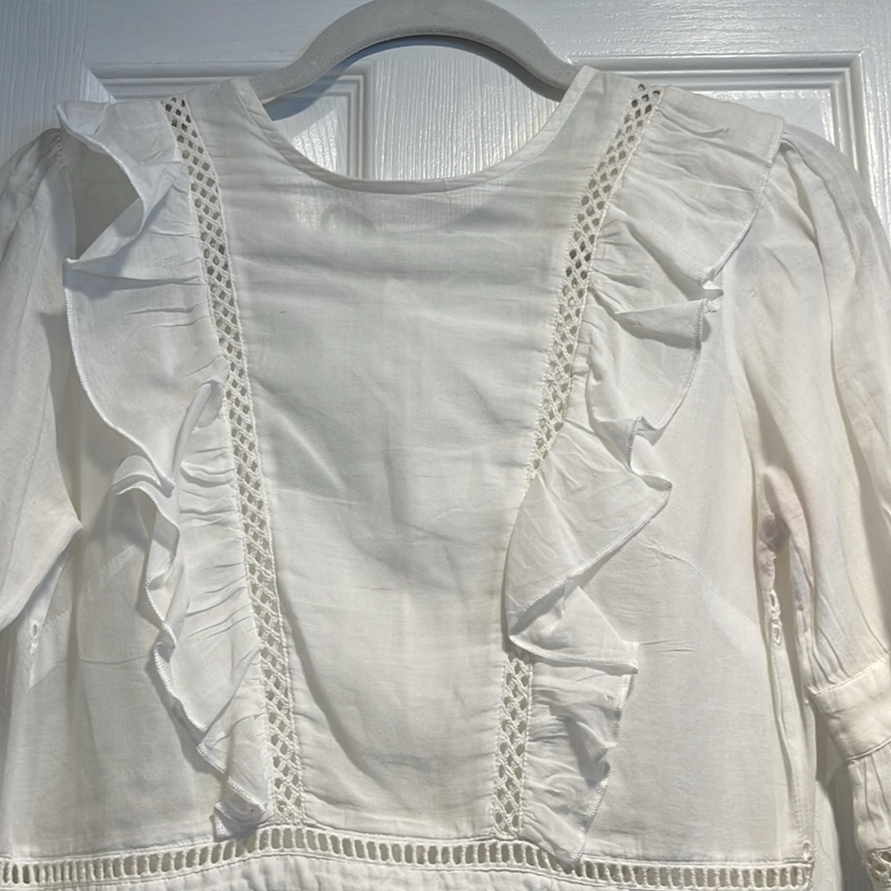 TOPSHOP Broderie Ruffle‎ Minidress - Picture 4 of 7